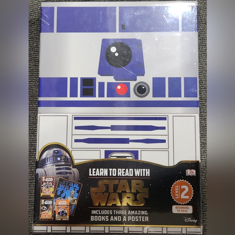 New Sealed Star Wars level 2 learn to read book set (3 books) plus a pos…